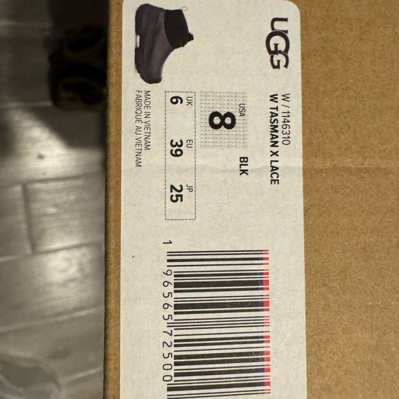 UGG TASMAN X LACE BLACK WATERPROOF RUBBER WOOL RAIN BOOTS - Picture 5 of 6